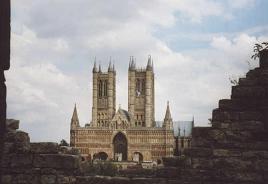 Blick von Lincoln Castle zur Kathedrale